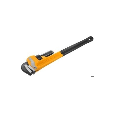 Tolsen 12 in. Pipe Wrench Industrial Mobile Jaw Drop-forged with High Quality Cr-Mo Steel, Dipped Handle 10069